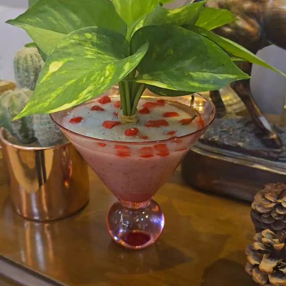 Planted glass goblet at Blings et’al, Wuse 2 Abuja